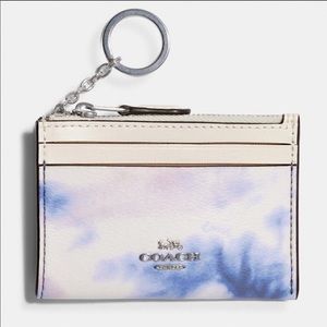 Coach Mini Skinny Id Case Wallet With Tie Dye Print